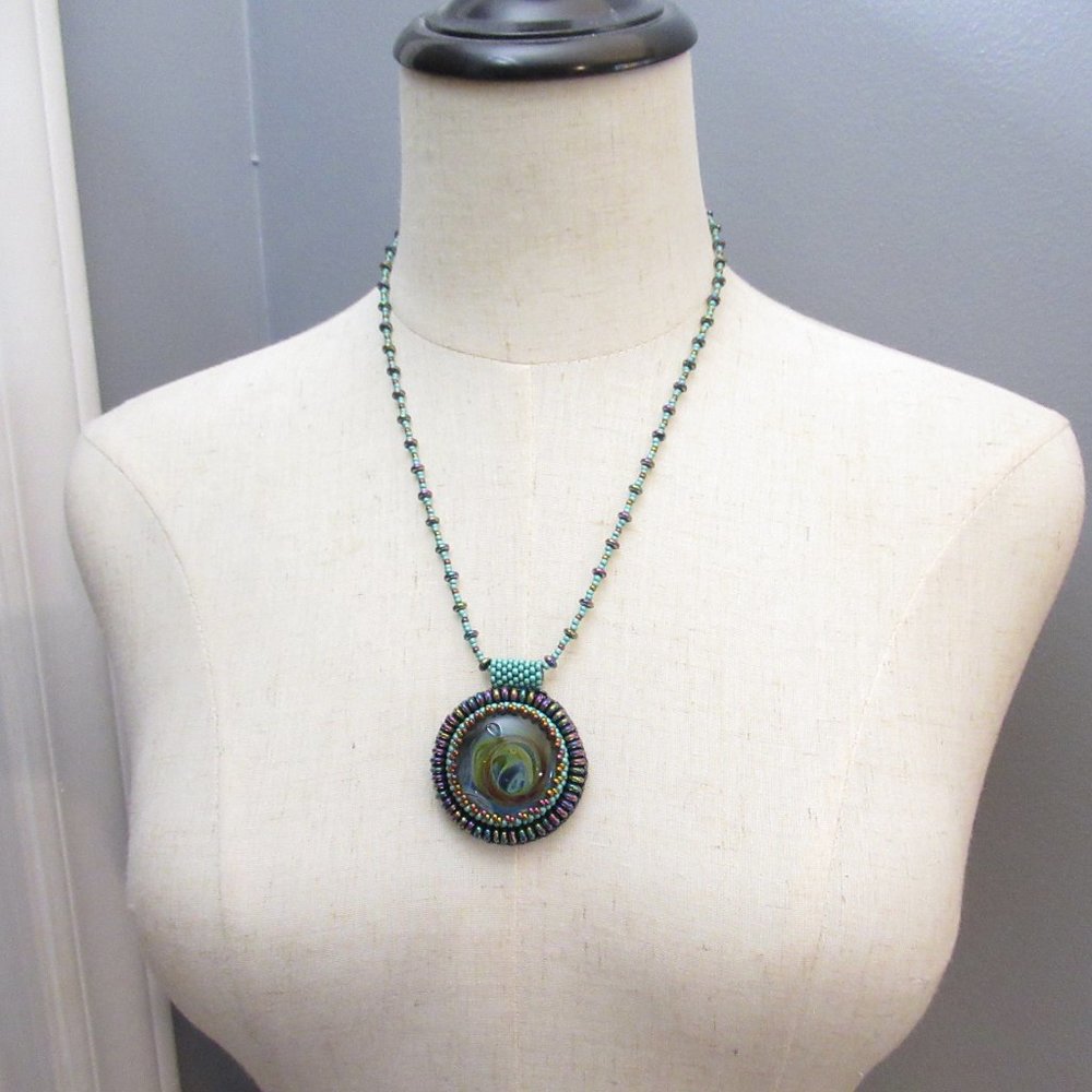 Boro Glass Pendant Necklace
